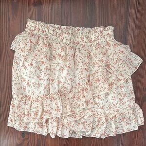 Floral Ruffle Skirt